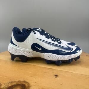 Nike Huarache Elite 4 Low MCS Men Size 8.5 White Navy Baseball Cleats FD6255-107